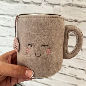 Cute Mugs for money box banderoles - ITH embroidery file