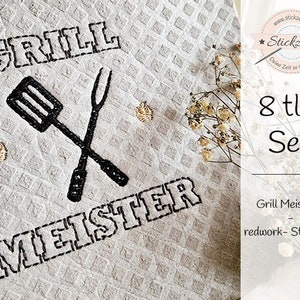 Grill Master - archivo de bordado de garabatos