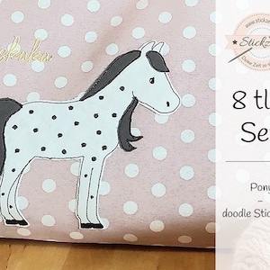 Pony - doodle embroidery file
