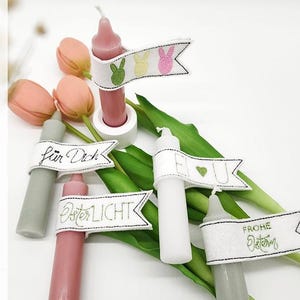 Easter Candle and Flag Set - ITH Embroidery File