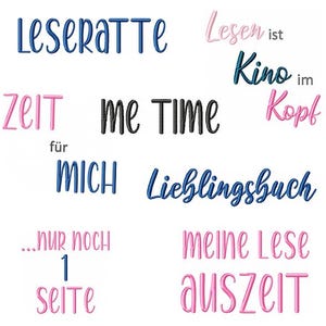 Reading Time Quotes - Embroidery File