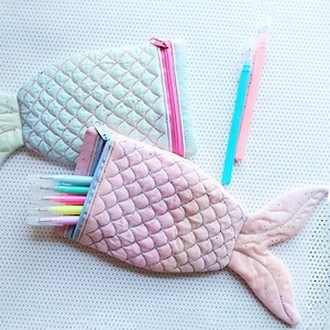 Estuche de lápices de sirena - Archivo de bordado ITH