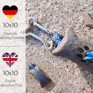 Bolsa para rollos de bolsas para excrementos de perro - Archivo de bordado ITH