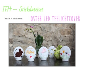 Stickdatei Set  Oster LED Teelichtcover