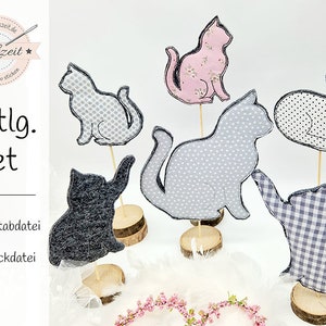 Cats Stick File - ITH Embroidery File