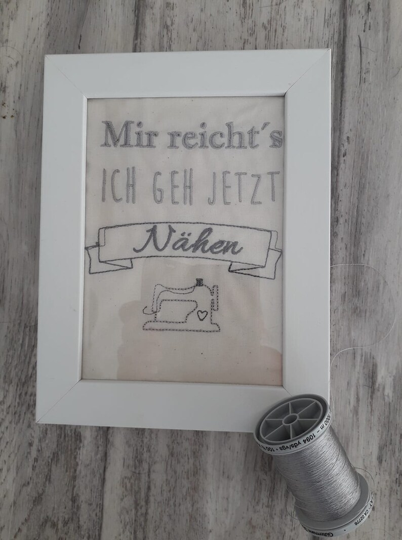 Metallschild „Schatzmix Reichts Ich GEH Jetzt Nähen“ – 20x30 Cm, Aus Stahl, Mehrfarbig, Mit 4 Aufhänkelöchern
