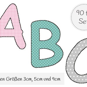 doodle Alphabet Stickdatei Set Applikation Bild 1