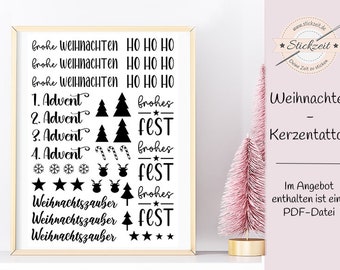 Weihnachten  - Kerzentattoo