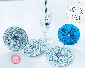 Mandala glass lid - ITH embroidery file
