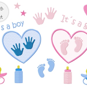 17 tlg. doodle Baby Stickdatei Set Bild 1