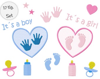 17 tlg. doodle Baby Stickdatei Set