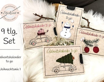 Adventskalender to go Weihnachtsmix 1 - ITH-Stickdatei