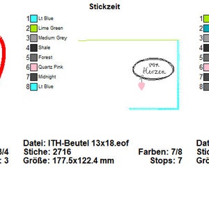 Abschminkpad Herz mit Geschenkbeutel ITH-Stickdatei Bild 6