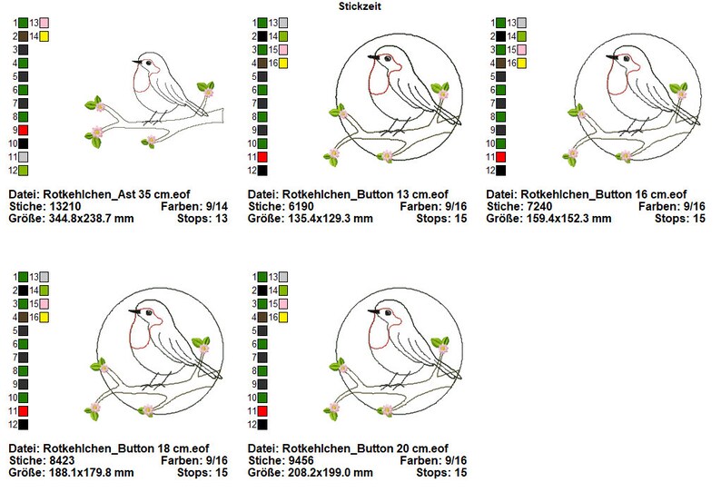 Robin - Doodle Embroidery File - Etsy