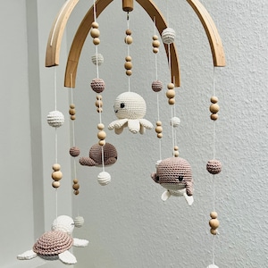 Baby Mobile Sea Animals XXL Taupe Color