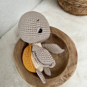 Crocheted Amigurumi Turtle, Organic Cotton, Handmade, Crochet Animal, Turtles