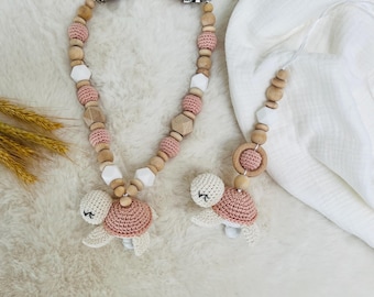 Set cadena para cochecito + colgante Maxi-Cosi tortuga