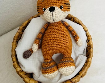 Gehäkeltes Amigurumi Tiger,Bio Baumwolle, handgemacht, Häkeltier,  Tiger