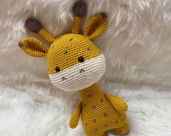 Crocheted Amigurumi Giraffe, cotton, handmade, crochet animal,