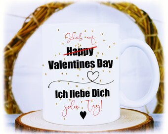 Tasse "Happy Valentines Day" Name, Geschenkidee
