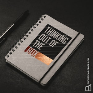 Plottermotiv "Thinking Out Of The Box" by Thorsten Berger // Plotten / Statement / Lettering