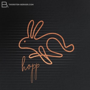 Plottermotiv "Hopp" by Thorsten Berger // Plotten / Ostern / Hase / Bunny / Line Art / Embossing