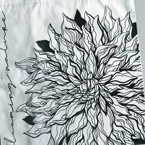 Plotter motif "DAHLIA" by Thorsten Berger // plotting / graphic / flower / flower / spring