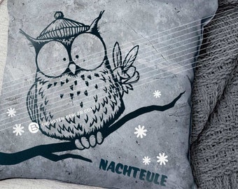 Plotter motif "Night Owl by Thorsten Berger // Plotten / Nacht / Comic / Eule / Uhu