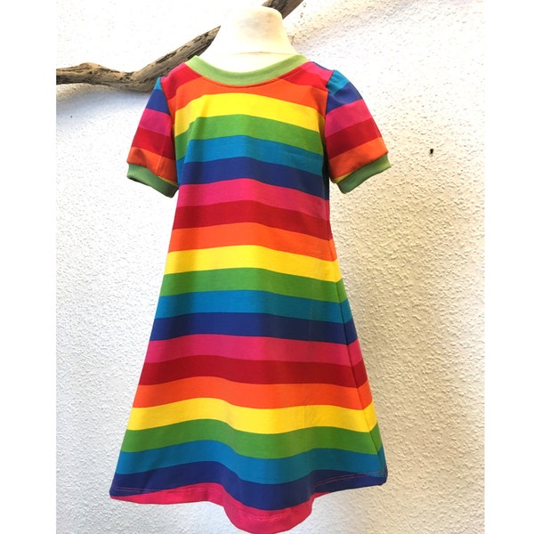 Kleid "Regenbogen" Gr. 74 - 140