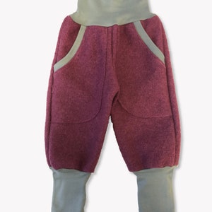 Bloomers made of boiled wool, dusky pink/grey image 4