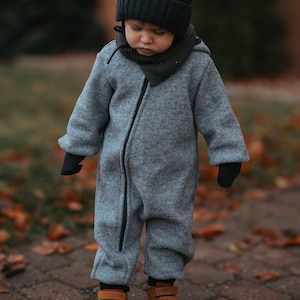 Walk overall in light grey, size 62-116