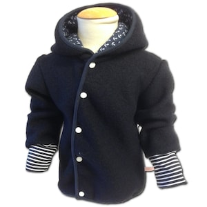 Walkjacke in blau mit Ankern Gr. 62-128