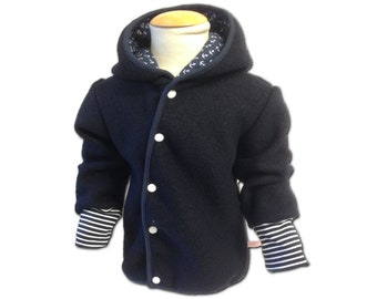 Walk jacket in blue with anchors Gr. 62-128