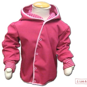 Softshell jacket size 62-128 in pink