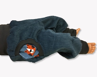 Harembroek van corduroy met brede ribbels / Groeibroek voor kinderen