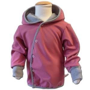 Soft Shell jacket Gr. 62-128 in Old Rose