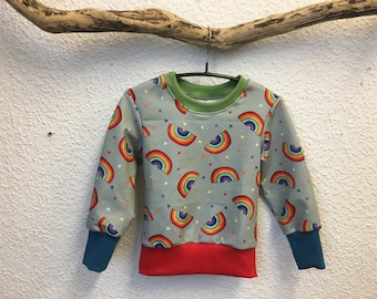 Sweatshirt Regenbogen Gr.62 -128