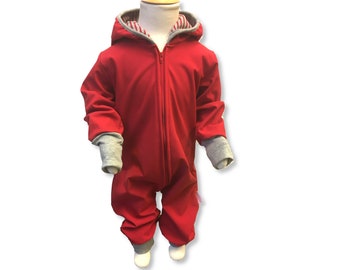 Softshell suit in red size 62-116