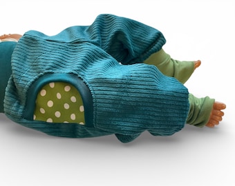 Harembroek van corduroy met brede ribbels voor kinderen / meegroeiende broek voor kinderen