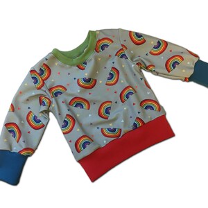 Sweatshirt rainbow size 62 128 image 3