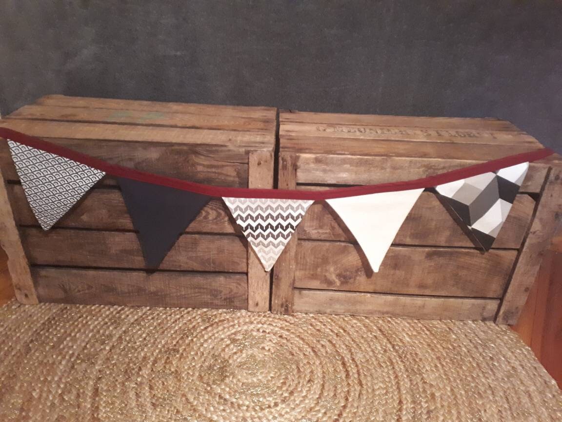 Guirlande Fanions Noir & Blanc