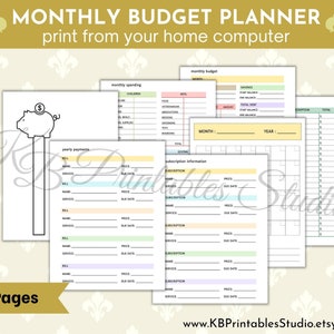 Budget Tracker, Finance Planner, Budget Planner, Financial Planner, Printable Planner, Finance Tracker, Budget Template, Finance Journal