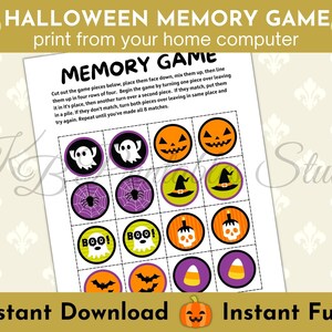 Halloween Printable, Halloween Activity, Printable Party Game, Learning Games, Halloween Activity Page, Party Games