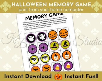Halloween Printable, Halloween Activity, Printable Party Game, Learning Games, Halloween Activity Page, Party Games