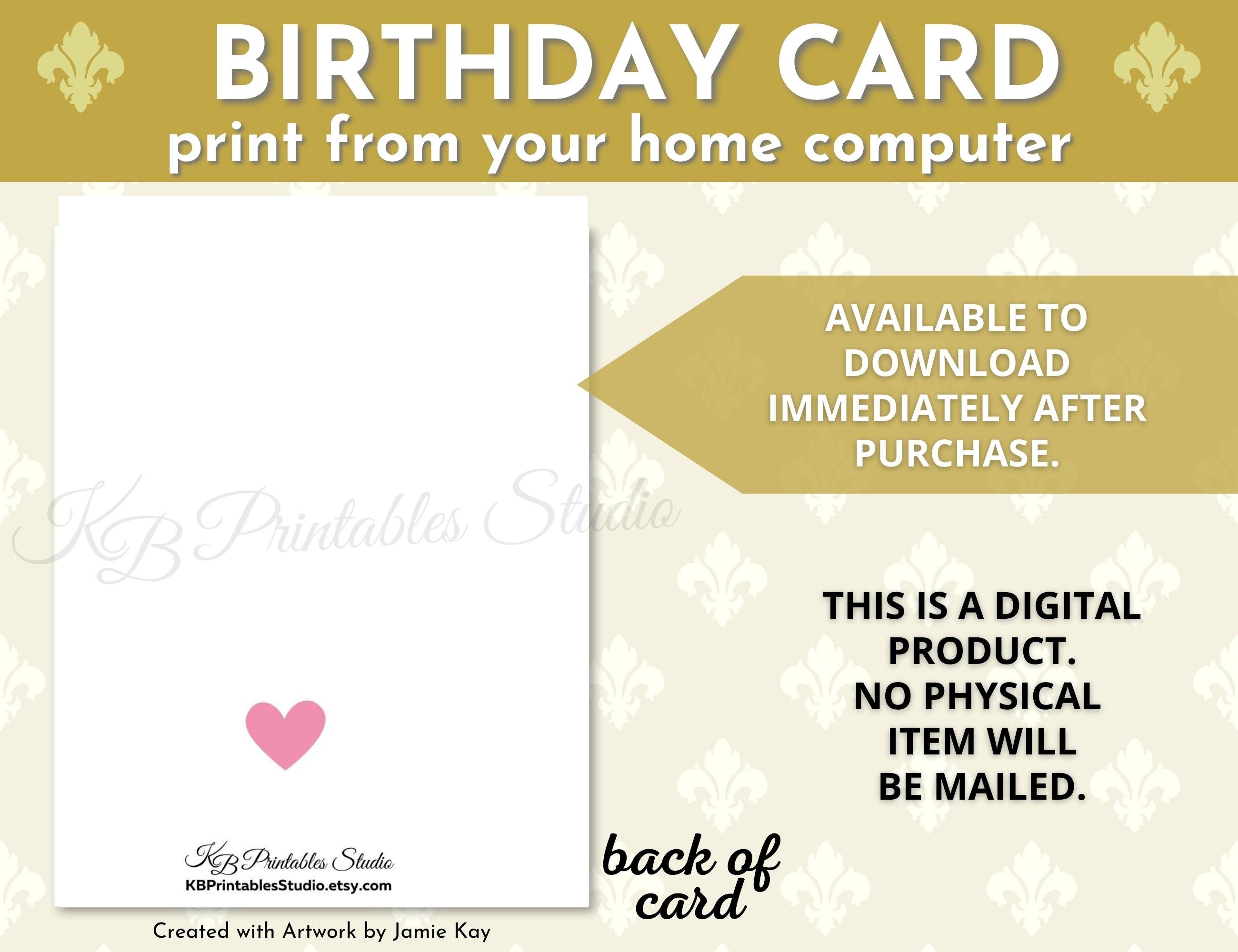 Printable Puppy Birthday Card, DIY Kids Card (PDF) - Etsy