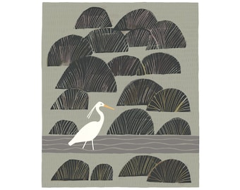 Little Egret in the Marsh (A4)
