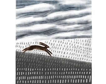 March Hare Art Print (A4)