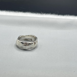 Chunky Silver Ring – Handmade .925 Sterling Band – Organic Lost Wax Ring – Bold Unisex Minimalist Jewelry