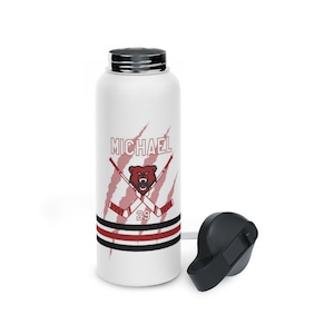 Bouteille d’eau de sport personnalisable en acier inoxydable de 32 oz