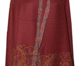 80 quot x40 quot antique indian vintage jamawar kashmiri beautiful ethnic pashmina printed kani scarf 100 pure wool Art women stole 306